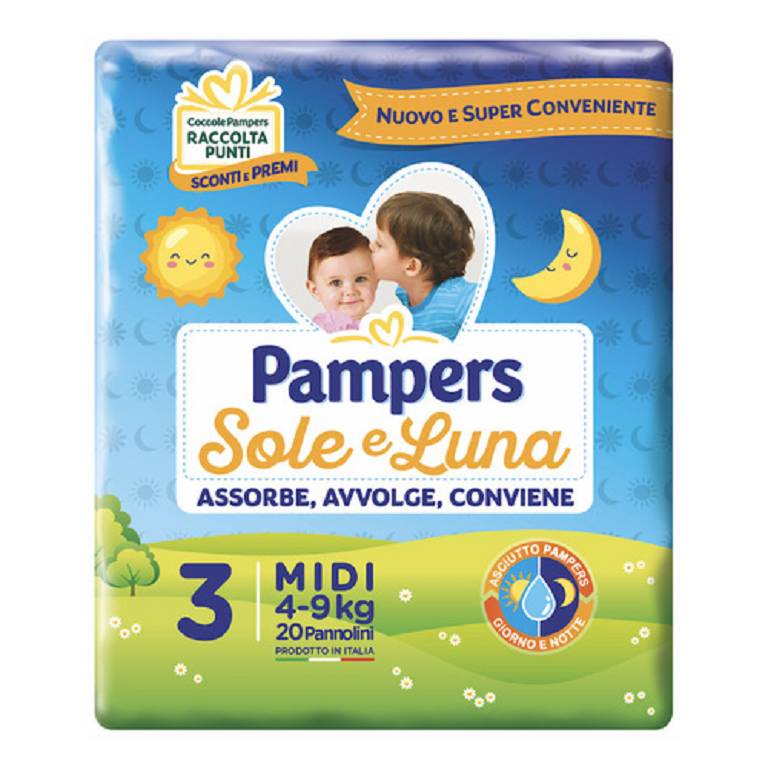 PAMPERS SOLE&LUNA MIDI 20PZ